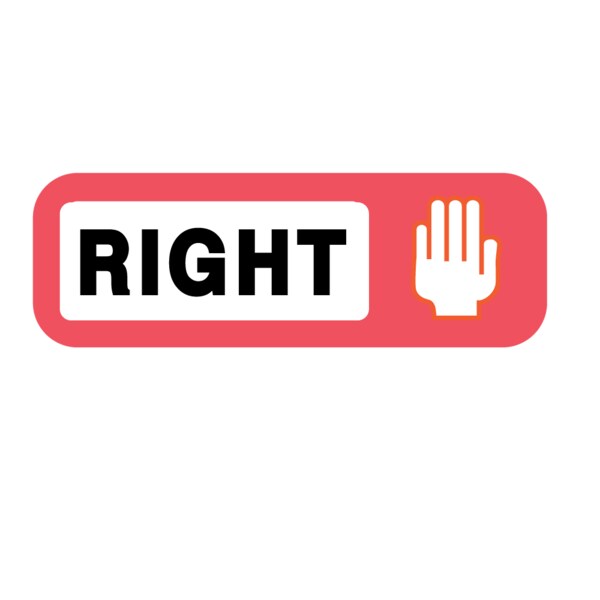 Nevs Position Labels - Right (Hand) 1/2" x 1-1/2" White w/Red & Black XP-610 - main